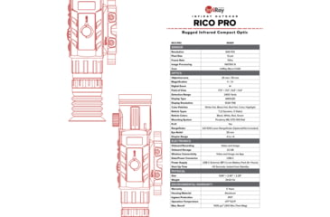 Image of IRay USA IRAYRH50P RICO PRO 640 RH50P Thermal Weapon Sight Black 3x 1.5x 50mm 25