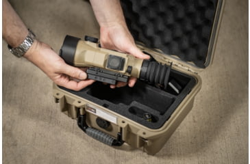 Image of IRAYUSA Hybrid Compact, Thermal Sight, 3.5X Magnification, 50mm Objective, Multiple Reticles, 1440x1080 AMOLED Display, Cerakote Finish, Tan, IRAY-HCH50R