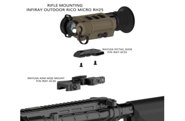 Image of InfiRay Outdoor Rico Micro RH25 1x25mm Multifunction Thermal Weapon Sight 7 Types Reticle, 50 Hz, 640x512, Coyote Tan, IRAY-RH25