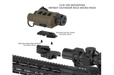 Image of InfiRay Outdoor Rico Micro RH25 1x25mm Multifunction Thermal Weapon Sight 7 Types Reticle, 50 Hz, 640x512, Coyote Tan, IRAY-RH25