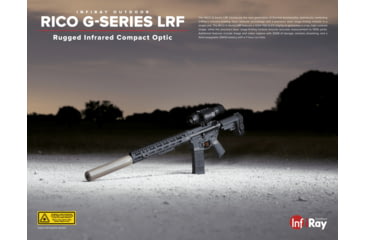 Image of InfiRay Outdoor Rico G-LRF 384 3x35mm Laser Rangefinding Thermal Weapon Sight, Black, IRAY-GL35R