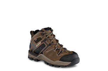 Image of Irish Setter Crosby 83412 Mens Hiking Boot w/ Safety Toe, 5 in Height, Waterproof, Leather, D Medium Width, Brown, 10.5, 83412D 105