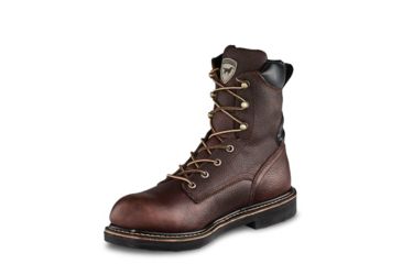 Image of Irish Setter Farmington 83803 Mens Boot w/ Soft Toe, 8 in Height, Dark Brown Worn Saddle Leather, D Medium Width, Brown, 12, 83803D 120