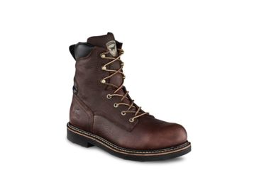 Image of Irish Setter Farmington 83803 Mens Boot w/ Soft Toe, 8 in Height, Dark Brown Worn Saddle Leather, D Medium Width, Brown, 12, 83803D 120