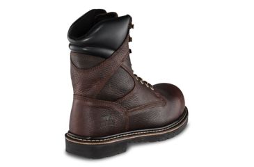 Image of Irish Setter Farmington 83824 Mens Boot w/ Safety Toe, 8 in Height, Dark Brown Worn Saddle Leather, EE Extra Wide Width, Brown, 10, 83824E2100