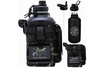 Image of Iron Infidel 64oz Battle Bottle Water Bottles, BBS-2L-BLKPNK