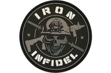 Image of Iron Infidel Round Morale Patches, MPDC-LOGO-BLK