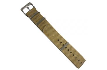 Image of ISOBrite Nylon Watch Band, Tan, Silver Buckle, Small INB100-T