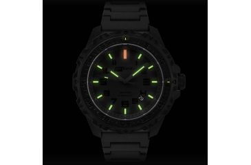 Image of ISOBrite T100 Eclipse Watch Green &amp; Orange Tritium With Polyurethane Band, Black, Small ISO212
