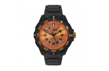 Image of ISOBrite T100 Valor  Series Orange Watch With Polyurethane Band, Black/Orange, Small ISO312