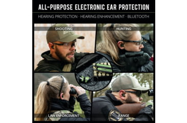 Image of ISOtunes Sport Advance BT 2.0 Protective Ear Plugs, 26 dB, 1 Pair, OD Green, Universal, IT-36B