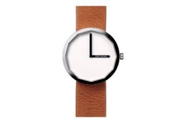 Image of Issey Miyake SILAp013 Twelve Mens Watch - Tan Leather Band, Silver Case