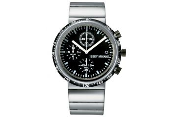 Image of Issey Miyake SILAq001 Trapezoid Mens Watch - Silver Metal Band, Black Case