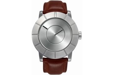 Image of Issey Miyake SILAs003 To: Automatic Mens Watch - Tan Leather Band, Silver Case