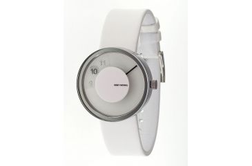 Image of Issey Miyake SILAv003 Vue Yves Behar Watch - White Band, Silver Case