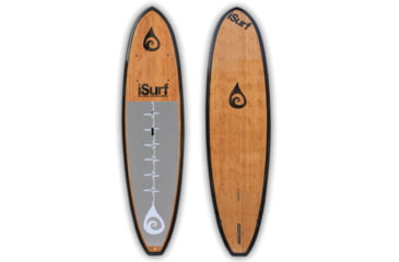 Image of iSurf Aloha Cruiser Stand Up Paddle Board, Bamboo/Carbon, 10ft 6in, 20-115-106
