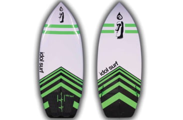 Image of iSurf Twist Wakesurf Board - 4 6, Green/White, 4ft 6in, 20-25-46