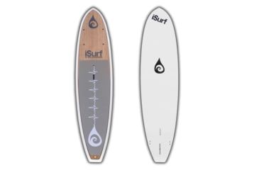 Image of iSurf Yogi Fisher Stand Up Paddle Board - 11 1in, Bamboo/White, 20-126-111