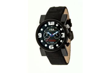 Image of Ita 00.05.08 B Compax Factory Mens Watch, White Numbers, Black Band