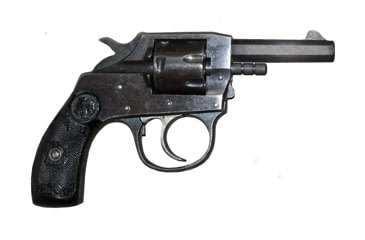 Image of Iver Johnson Arms 1900 Revolver, .22 Long Rifle, 2.5in barrel, blued finish steel frame, black rubber grip, revolving chamber, fixed blade and notch, 7 round cylinder, IJ-1900-.22LR-2.5-1-FRRMPG