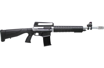 Image of Iver Johnson Arms Stryker 3in Tactical Semi-Auto Shotgun, 12 Gauge, 20in BBL, Synthetic Black Stock, Fiber Optic Front Sight, 2 Mag Included, 5RD Capacity, Nickel Black, GIJAR1512N