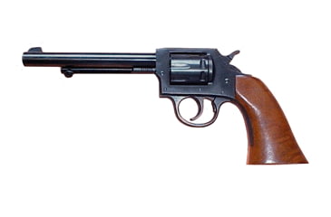 Image of Iver Johnson Arms Sidewinder Revolver, .22 Long Rifle, 6in barrel, blued finish steel frame, smooth walnut grip, revolving chamber, fixed blade and notch, 8 round cylinder, IJ-SDW-.22LR-6-1-FRRMPG