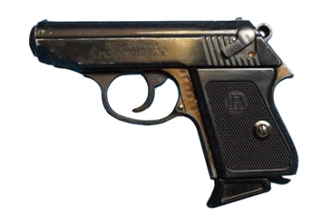 Image of Iver Johnson Arms TP22 Pistol, .22 Long Rifle, 2.875in barrel, blued finish steel frame, checkered black plastic grip, blowback operated semi-auto, fixed blade and notch, 7 round magazine, IJTP22.22LR2.8751FRRMPG