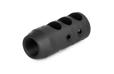 Image of JE Machine Tech AR-15 Muzzle Brake, Wrench Flat w/Crush Washer, 1/2x28, Black PS-MZ4GR