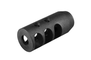 Image of JE Machine Tech AR-15 Muzzle Brake, Wrench Flat w/Crush Washer, 1/2x28, Black PS-MZ4GR