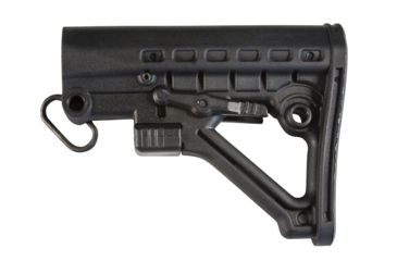 Image of JE Machine Tech Featureless CA Compliant Skeleton A-Frame Commercial Pinned Buttstock, Black PS-ST6B-CA