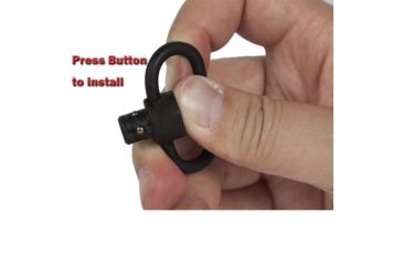Image of JE Machine Tech Mickey Mouse Ambidextrous QD Swivel Sling Adapter End Plate, Black TS-EP6
