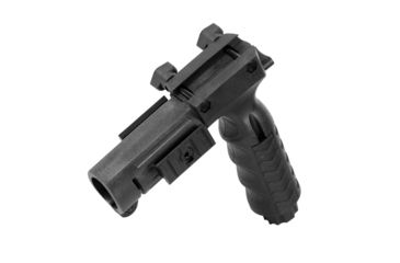 Image of USED JE Machine Tech Tactical Vertical Grip w/1 inch Flashlight Adapter/Holder, Black, TS-FL5B, EDEMO3, Used, Condition Fair, Installed/Mounted