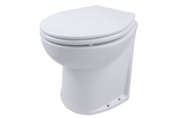 Image of Jabsco Flush 14" Slant Back 12V Electric Toilet w/Solenoid Valve Deluxe 73188