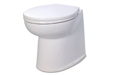 Image of Jabsco Flush 14" Straight Back 24V Electric Toilet w/Solenoid Valve Deluxe 73193