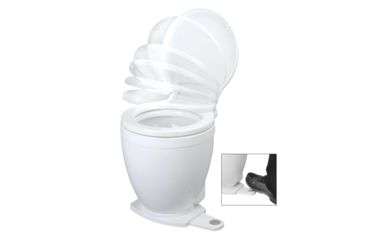 Image of Jabsco Flush Electric 12V Toilet w/Footswitch Lite 37220