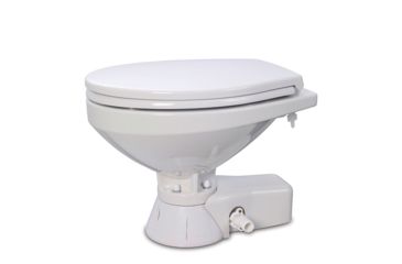 Image of Jabsco Quiet Flush Freshwater Toilet - Regular Bowl w/Soft Close Lid - 24V 64143