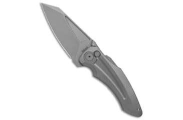 Image of Jack Hoback Knives Jake Hoback Knives Sumo Button Lock Knife Titanium 3.25" BB/SW, Gray, CPM 20CV, adult, BHQ-139514