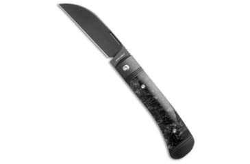 Image of Jack Wolf Knives Diamondback Jack Folding Knife, 3.35in, CPM S90V Stainless Steel, Wharncliffe Blade, Black/Silver Handle, Black/Silver/Black, 7.55 inch, BHQ-213888
