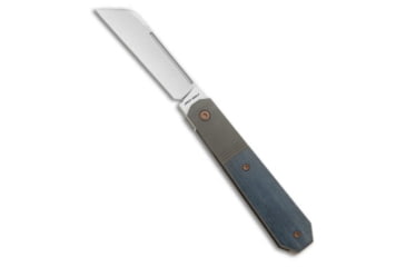 Image of Jack Wolf Knives Jack Wolf Knives After Hours Jack Frame Lock Knife Blue Linen Micarta 3.15" SW, Blue/Gray, CPM S90V, adult, BHQ-211013