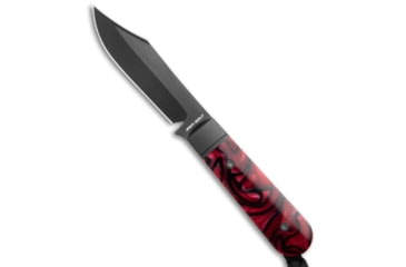 Image of Jack Wolf Knives Jack Wolf Knives Backwoods FIXedc Fixed Blade Knife Kirinite True Blood 3" DLC, Black/Red, CPM S90V, adult, BHQ-226496