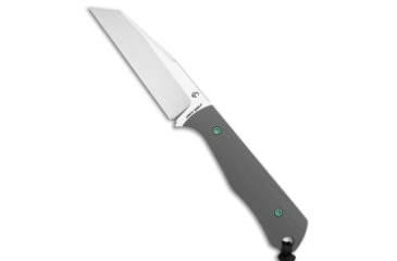 Image of Jack Wolf Knives Jack Wolf Knives Collusion Fixed Blade Knife Stripe Titanium 3.1" Satin, Gray, CPM S90V, adult, BHQ-220712