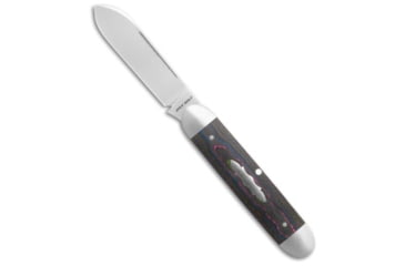 Image of Jack Wolf Knives Jack Wolf Knives Equal End Slip Joint Knife CamoCarbon 80s 2.75" Satin, Black/Blue/Pink, 14C28N, adult, BHQ-225272