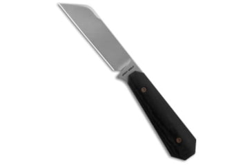 Image of Jack Wolf Knives Midnight FIXedc Fixed Blade Knife, 2.95in, CPM S90V Stainless Steel, Sheepsfoot Blade, Micarta, Black Handle, Black/Gray, 5.87 inch, BHQ-202349