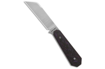 Image of Jack Wolf Knives Midnight FIXedc Fixed Blade Knife, 2.95in, CPM S90V Stainless Steel, Sheepsfoot Blade, Carbon Fiber, Black/Purple Handle, Black/Purple/Gray, 5.87 inch, BHQ-202352
