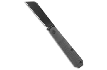 Image of Jack Wolf Knives Midnight Jack Folding Knife, 2.91in, CPM S90V Stainless Steel, Sheepsfoot Blade, Titanium, Gray Handle, Gray/Black, 6.75 inch, BHQ-195276