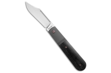 Image of Jack Wolf Knives Primo Jack Folding Knife, 3.26in, CPM S90V Stainless Steel, Clip Point Blade, Micarta, Black Handle, Black/Gray, 7.64 inch, BHQ-212207
