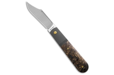 Image of Jack Wolf Knives Primo Jack Folding Knife, 3.26in, CPM S90V Stainless Steel, Clip Point Blade, Carbon Fiber, Black/Gold Handle, Black/Gold/Gray, 7.64 inch, BHQ-212202