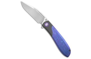 Image of Jack Wolf Knives Scuffle Folding Knife, 3.52in, CPM S90V Stainless Steel, Clip Point Blade, Titanium, Blue/Purple Handle, Blue/Purple/Silver, 7.95 inch, BHQ-222816