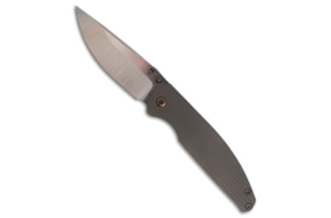 Image of Jack Wolf Knives Jack Wolf Knives Tango Frame Lock Knife Sunburst Titanium 3" Belt Satin *DISC*, Gray, CPM S90V, adult, BHQ-222245