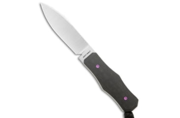 Image of Jack Wolf Knives Vampire FIXedc Fixed Blade Knife, 3.00in, CPM S90V Stainless Steel, Drop Point Blade, Micarta, Black Handle, Black/Gray, 6.00 inch, BHQ-215817
